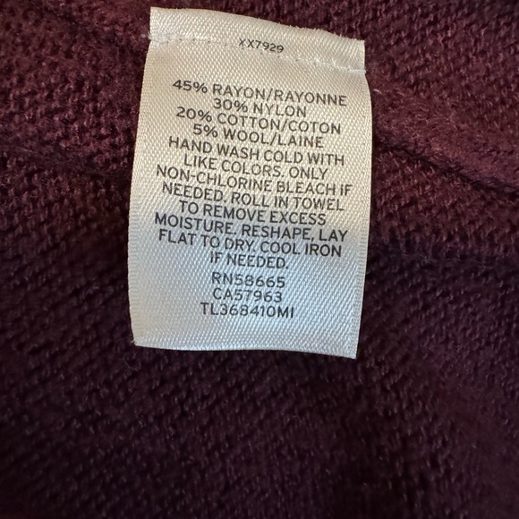 Leith | Burgundy Dolman Sleeve Shawl Collar Long Cardigan (L) - Picture 6 of 7